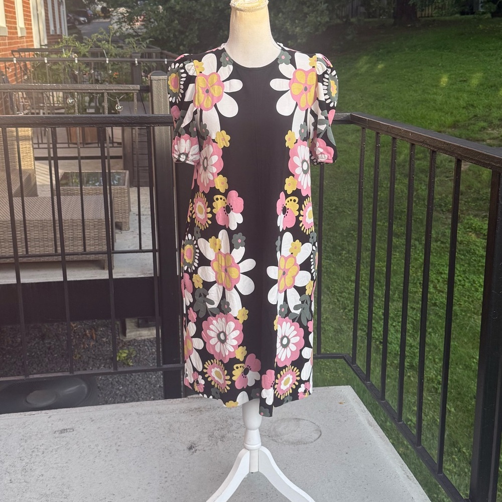 Boden Floral Puff Sleeve Dress Size 8 - Picture 12 of 13